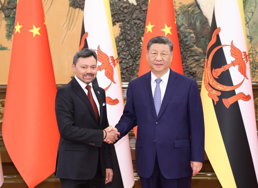 Xi se encontra com príncipe herdeiro de Brunei, pedindo aprofundamento da cooperação prática