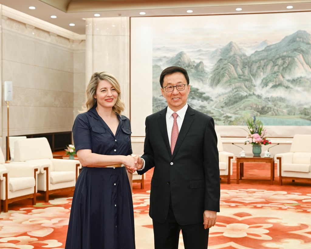 Vice-presidente chinês reúne-se com representantes empresariais do Canadá e da Dinamarca